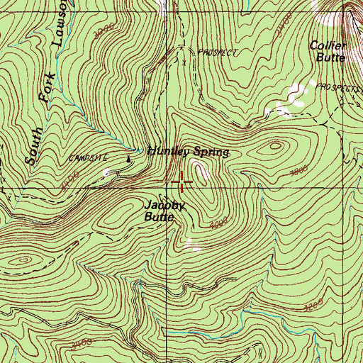 Topographic Map of Jacoby Butte, OR
