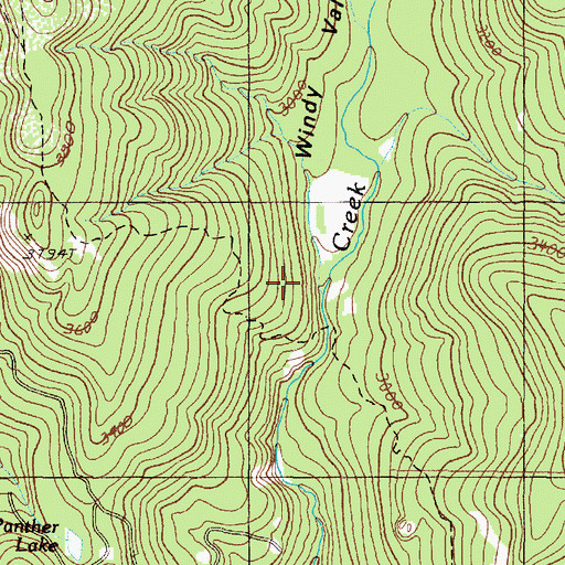 Topographic Map of Windy Valley, OR