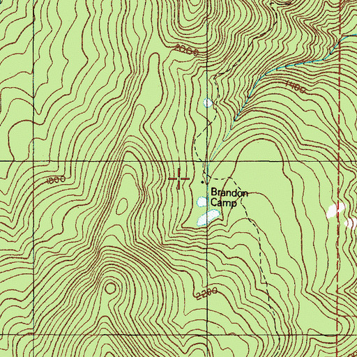 Topographic Map of Brandon Camp, OR