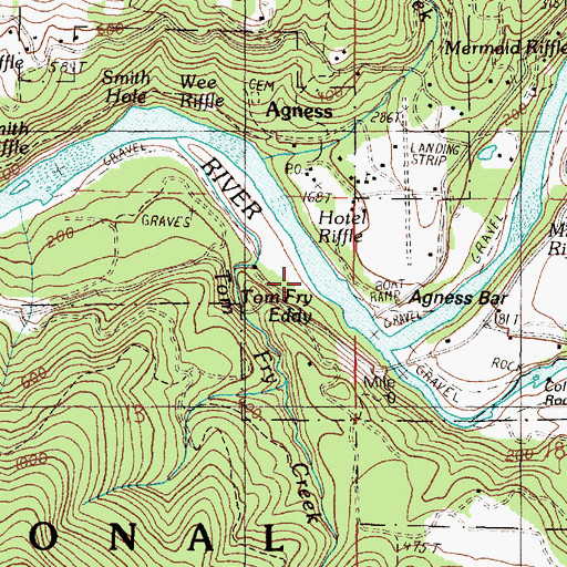 Topographic Map of Tom Fry Eddy, OR