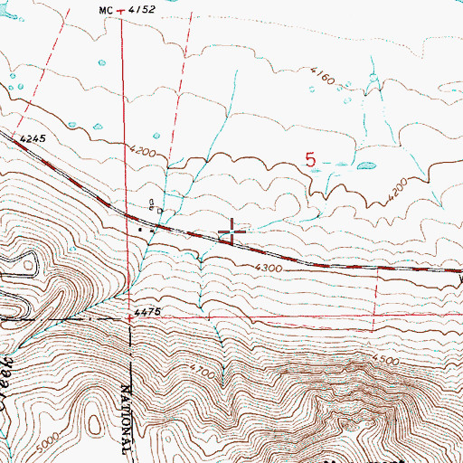 Topographic Map of Harvey Ranch, OR
