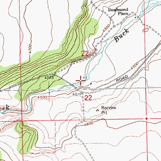 Topographic Map of R Emery Ranch, OR