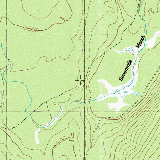 Topographic Map of Sevenmile Trail, OR