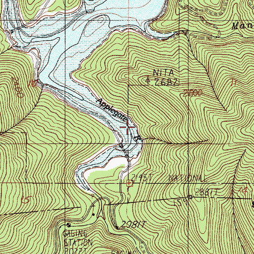 Topographic Map of Seattle Bar Trailhead, OR