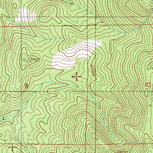 Topographic Map of Elk Creek Reservoir, OR