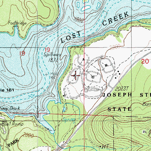 Topographic Map of Joseph H Stewart State Park, OR
