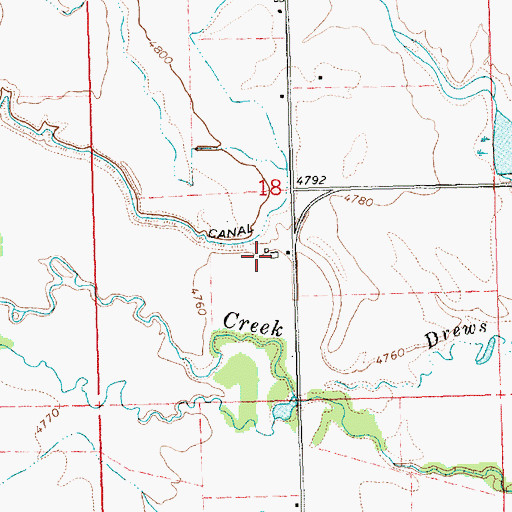 Topographic Map of Ashcraft Ranch, OR