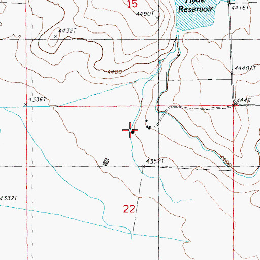 Topographic Map of BK Ranch, OR