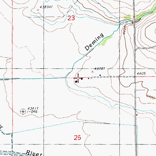 Topographic Map of Campbell Ranch, OR