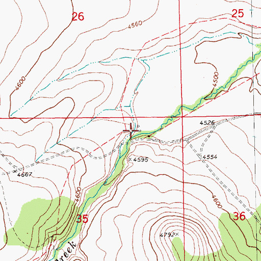 Topographic Map of D Emery Ranch, OR