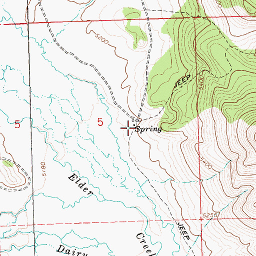 Topographic Map of Gaylord Ranch, OR