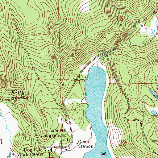 Topographic Map of Fred Ross, OR