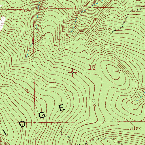 Topographic Map of Horse Ridge Natural Area, OR