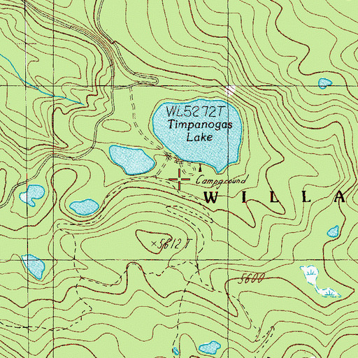 Topographic Map of Timpanogas Recreation Site, OR