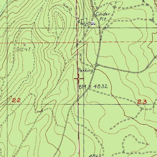 Topographic Map of Lower Three Creek, OR
