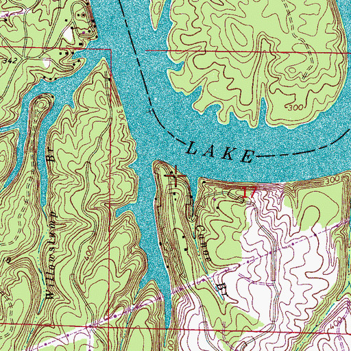 Topographic Map of Canoe Branch, AL