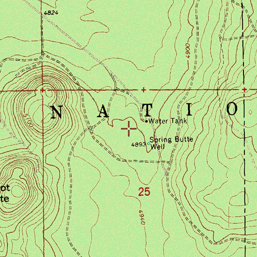 Topographic Map of Spring Butte Well Camp, OR
