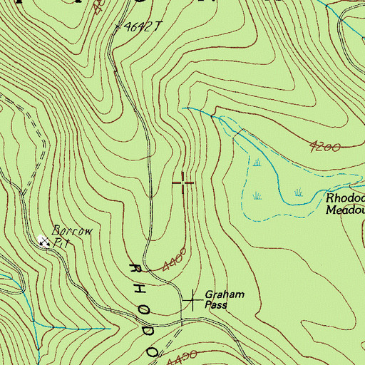 Topographic Map of Rho Ridge Shelter, OR
