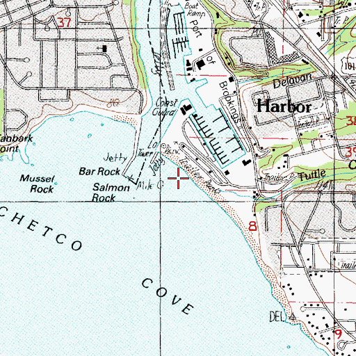 Topographic Map of Sport Haven Trailer Park Recreation Site, OR