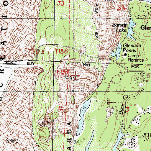 Topographic Map of South Jetty Recreation Site, OR