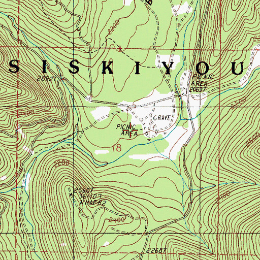 Topographic Map of Sam Brown Recreation Site, OR