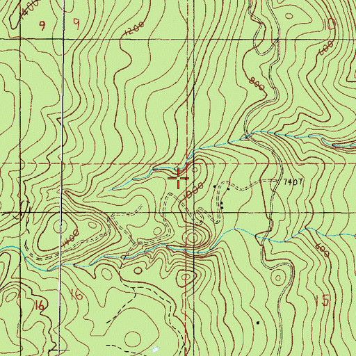 Topographic Map of Bowman Ranch, OR
