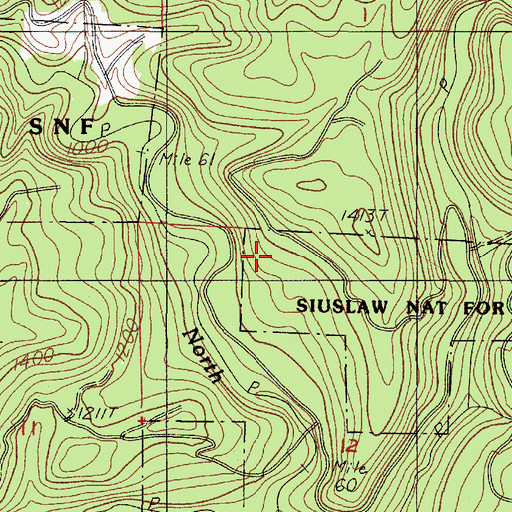 Topographic Map of Chittam Creek, OR