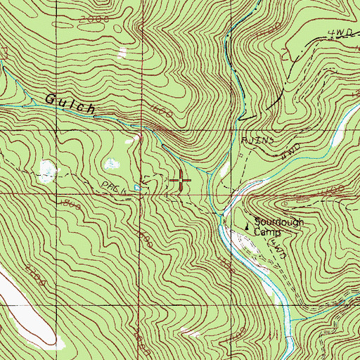 Topographic Map of Pack Saddle Gulch, OR