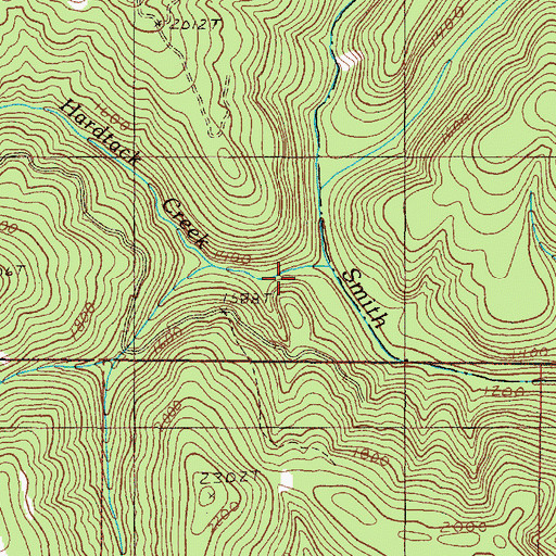 Topographic Map of Hardtack Creek, OR