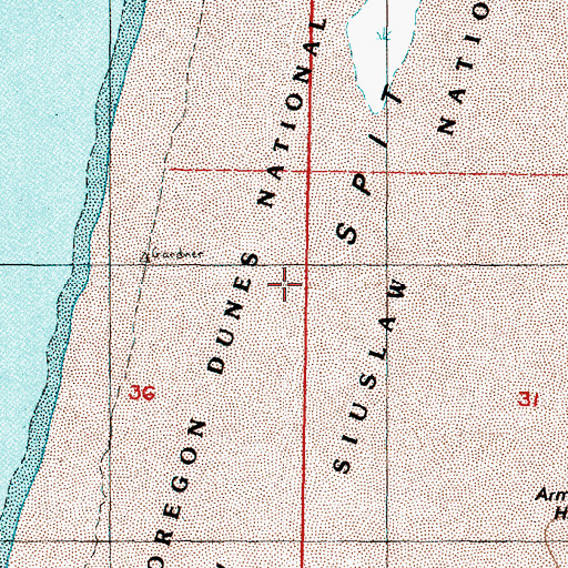 Topographic Map of North Spit, OR