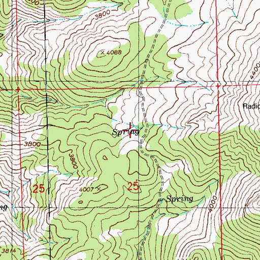 Topographic Map of Sumner Spring, OR