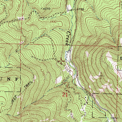 Topographic Map of Yokum Cabin, OR