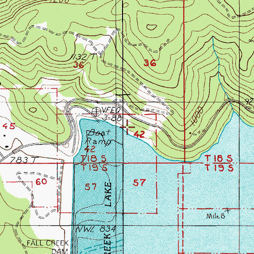 Topographic Map of North Shore Recreation Site, OR
