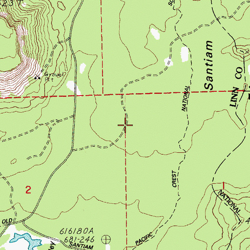 Topographic Map of South Loop Cut Off, OR