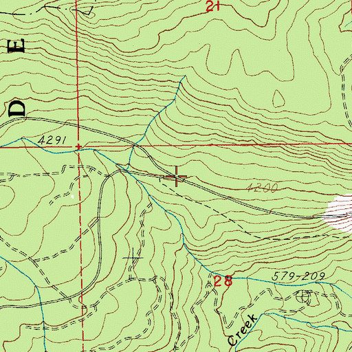 Topographic Map of Corbett Sno-Park, OR
