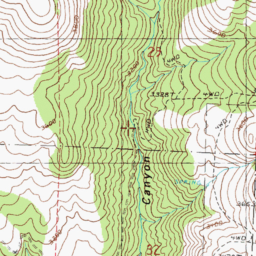 Topographic Map of Knob Trail, OR