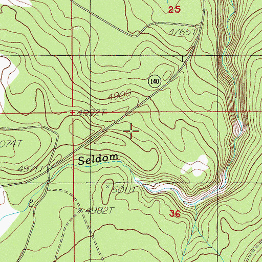 Topographic Map of Great Meadows Recreation Site, OR