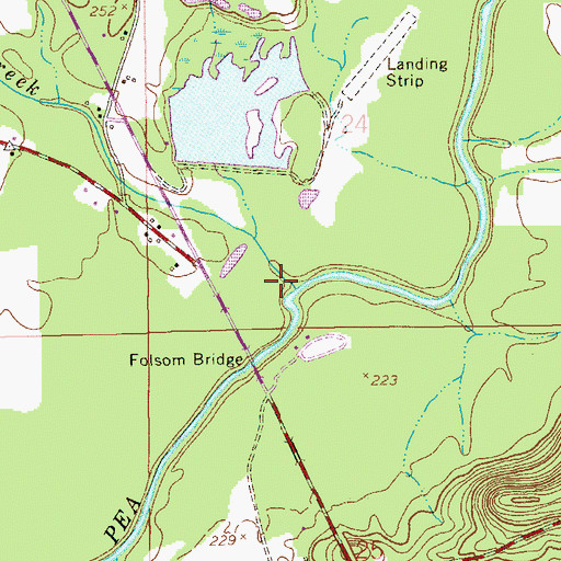 Topographic Map of Cardwell Creek, AL