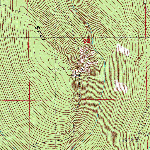 Topographic Map of Rye Spur Trail, OR