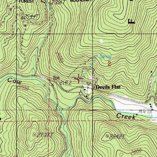 Topographic Map of Devils Flat Recreation Site, OR