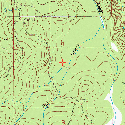 Topographic Map of Greek Creek, OR