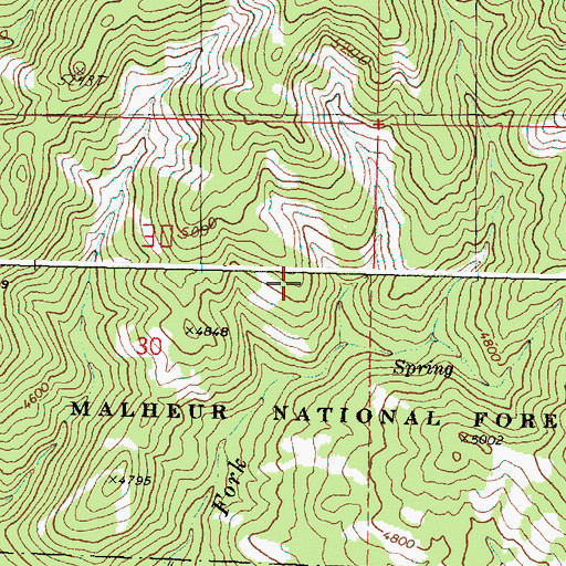 Topographic Map of Dunlap Cabin, OR