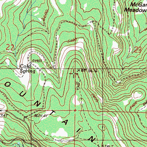 Topographic Map of Rudio Mountain Lookout, OR