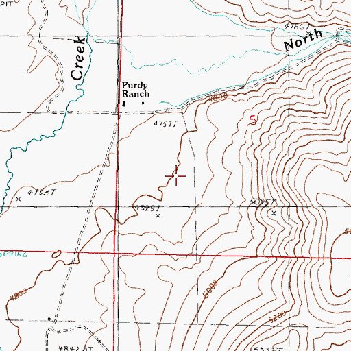 Topographic Map of Cross Ranch, OR