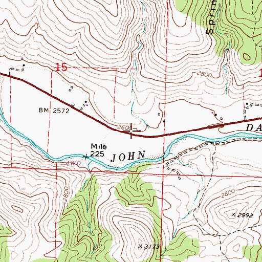 Topographic Map of Mountain View School (historical), OR