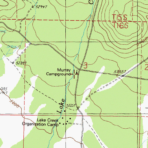 Topographic Map of Murray Recreation Site, OR