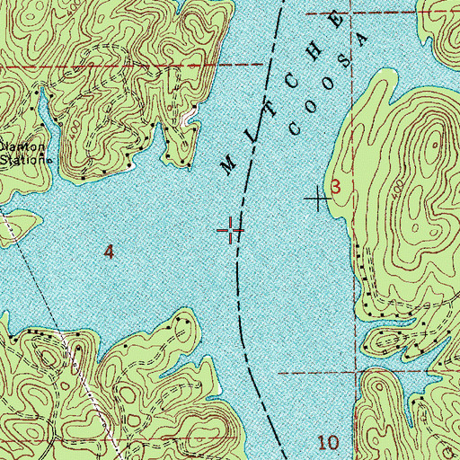 Topographic Map of Cargle Creek, AL