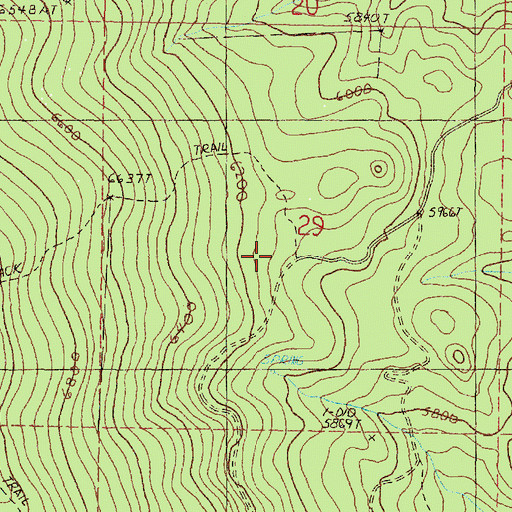 Topographic Map of Sky Line Camp, OR