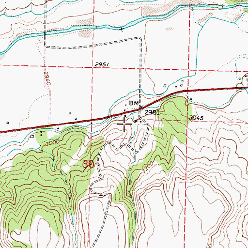 Topographic Map of Luce-Belshaw School (historical), OR