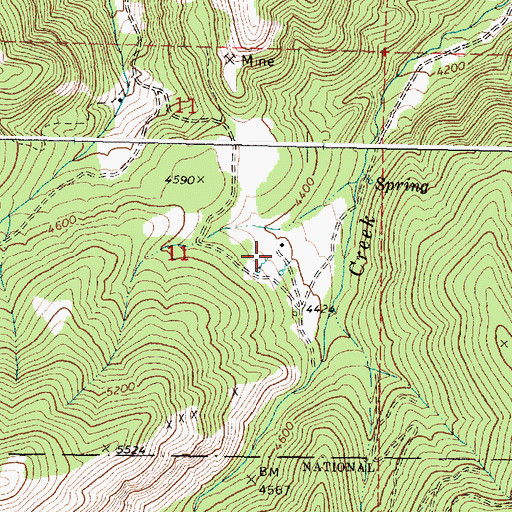 Topographic Map of Miller Ranch, OR